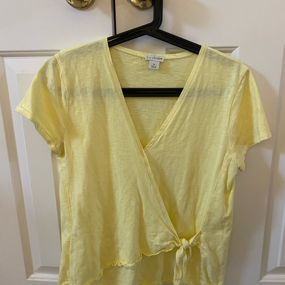 jcrew faux wrap tee shirt
